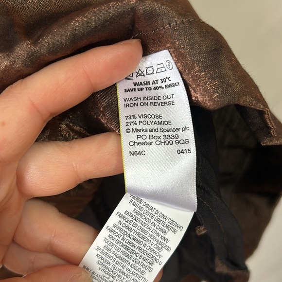 M&S collection brown shiny boxy top tshirt NWT - Picture 7 of 9